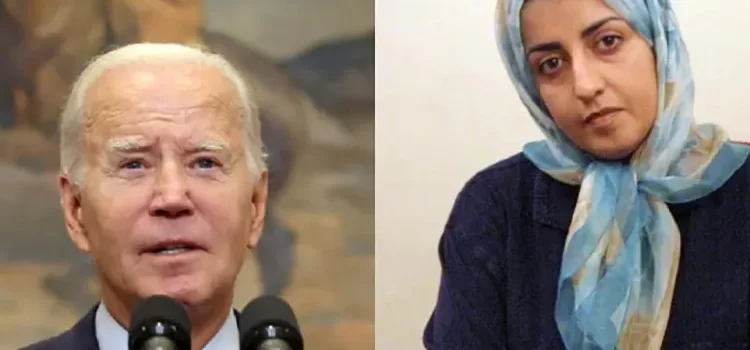 Pide Biden a Irán liberar «inmediatamente» a la ganadora del Nobel de la Paz